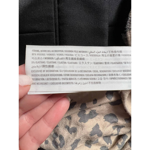 Abercrombie & Fitch Women's Leopard Print One Piece Bodysuit Cream Black Size XS - Picture 11 of 12